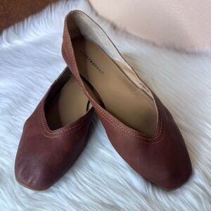 Lucky Brand Brown Leather Ballet Flats